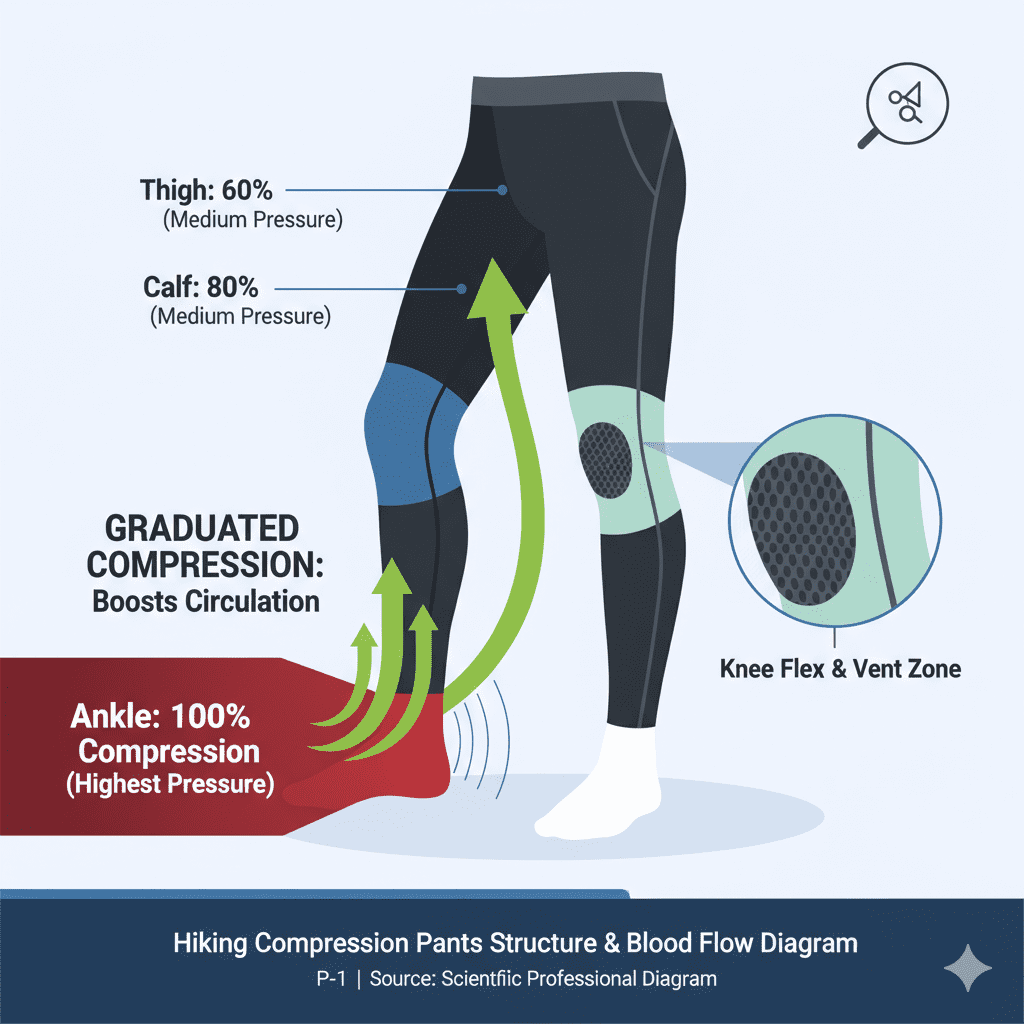 登山壓力褲專業結構